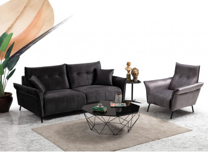 Wohnzimmer Garnitur Modern Design Möbel Luxus Sofagarnitur Set 2 tlg.